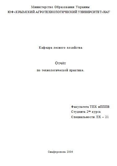 Отчет по технологической практике